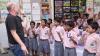 World Voice Artistic Director, Richard Frostick, with children in India